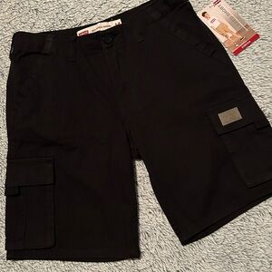 Levi's black Cargo Shorts Boys size 14 adjustable waist New with tags